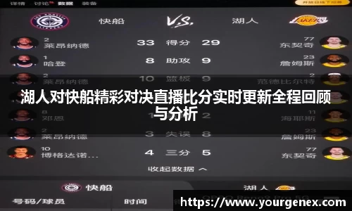 湖人对快船精彩对决直播比分实时更新全程回顾与分析